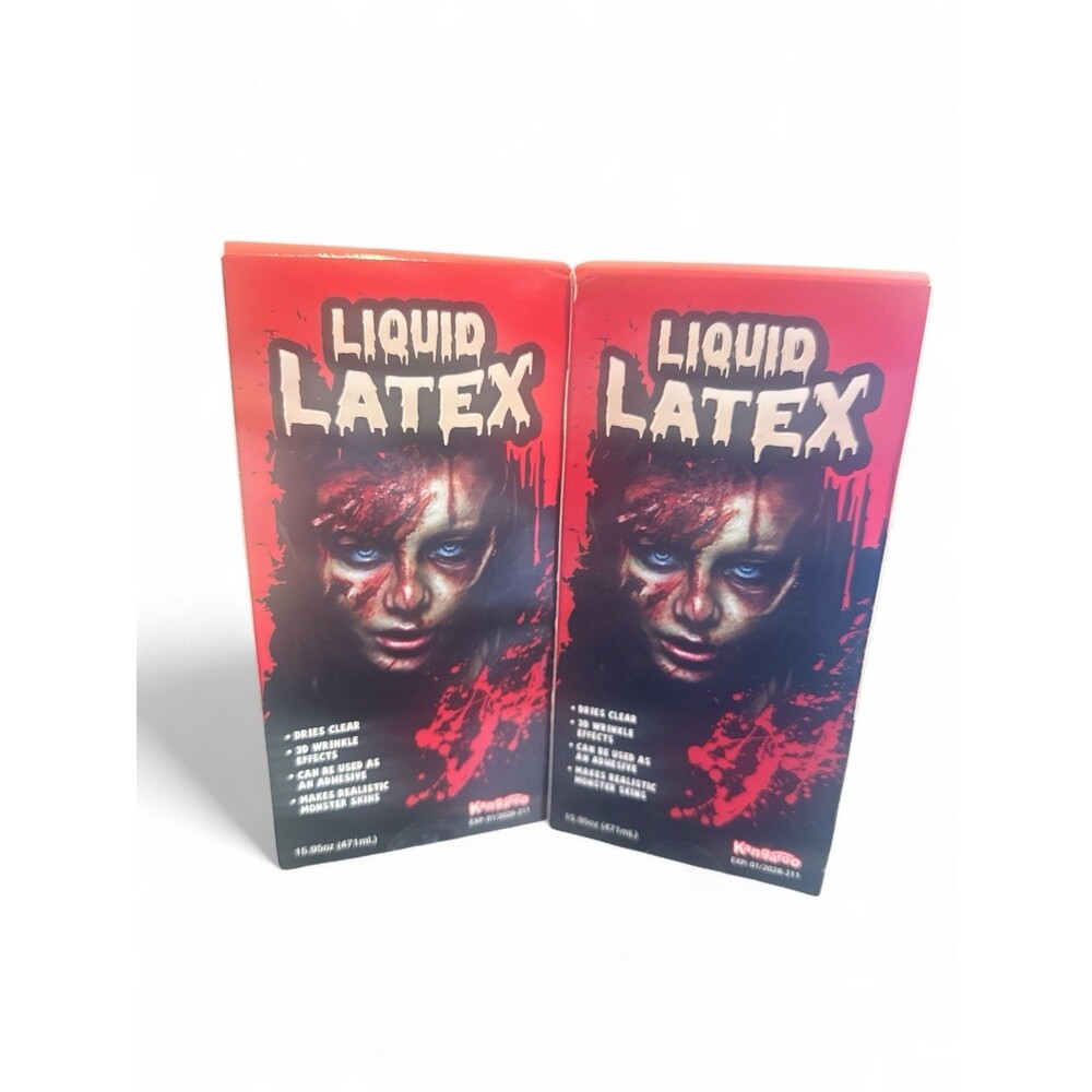 2 Pack Kangaroo Monster Liquid Latex - Dries CLEAR - Halloween 15.95oz Each